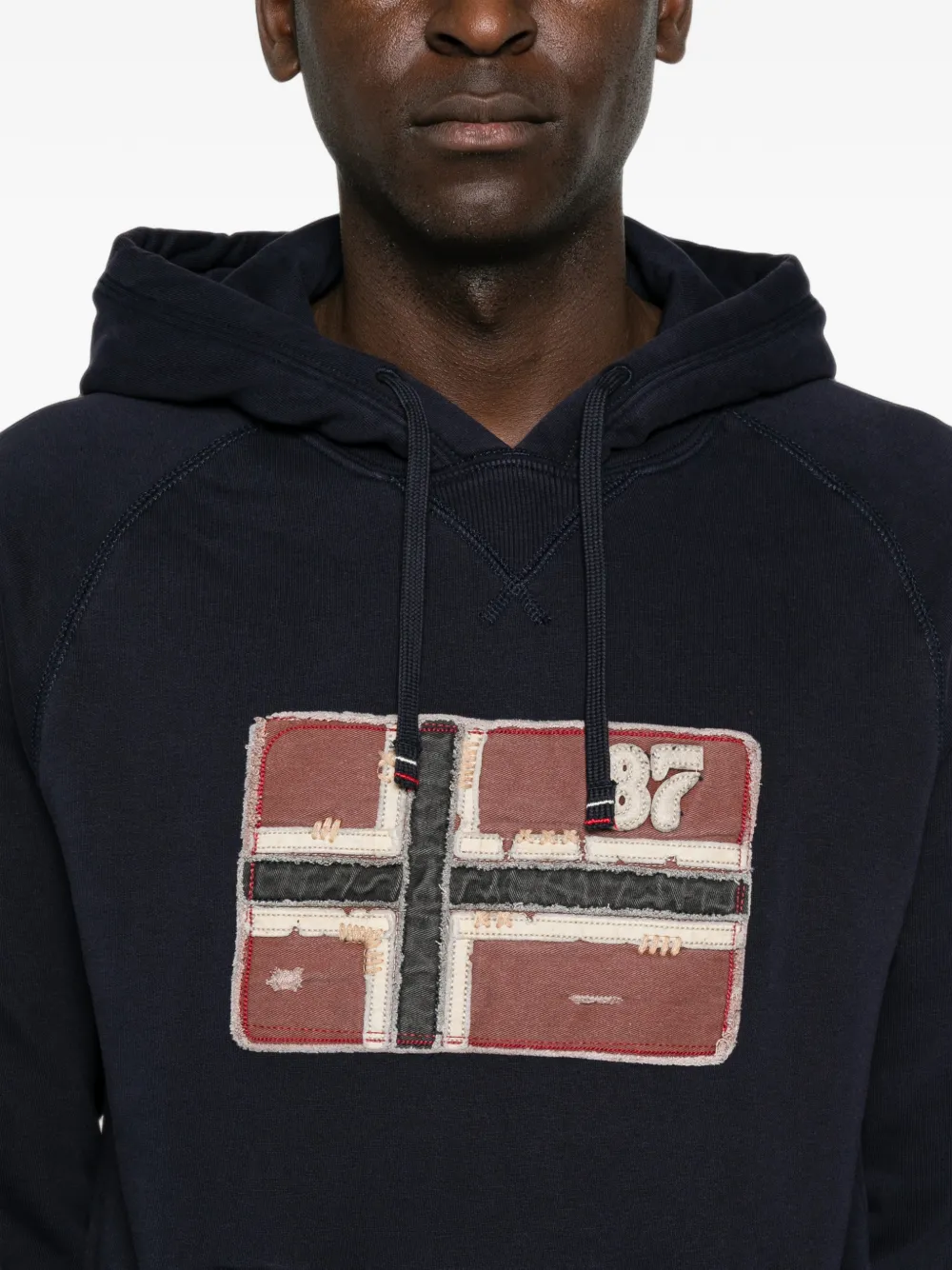 Napapijri B-Archive hoodie met trekkoord en logopatch Blauw