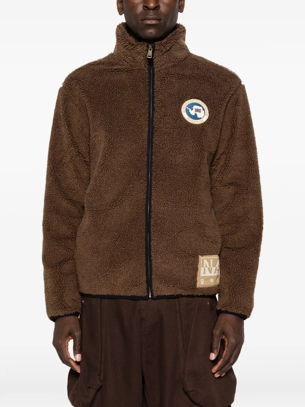 Napapijri Jack met logopatch Bruin