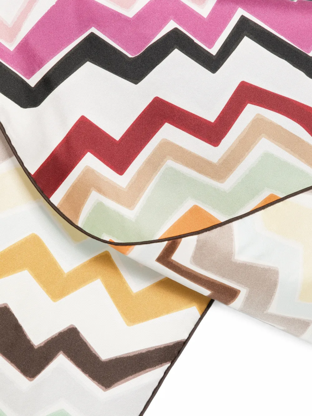 Missoni Sjaal met zigzagprint Wit
