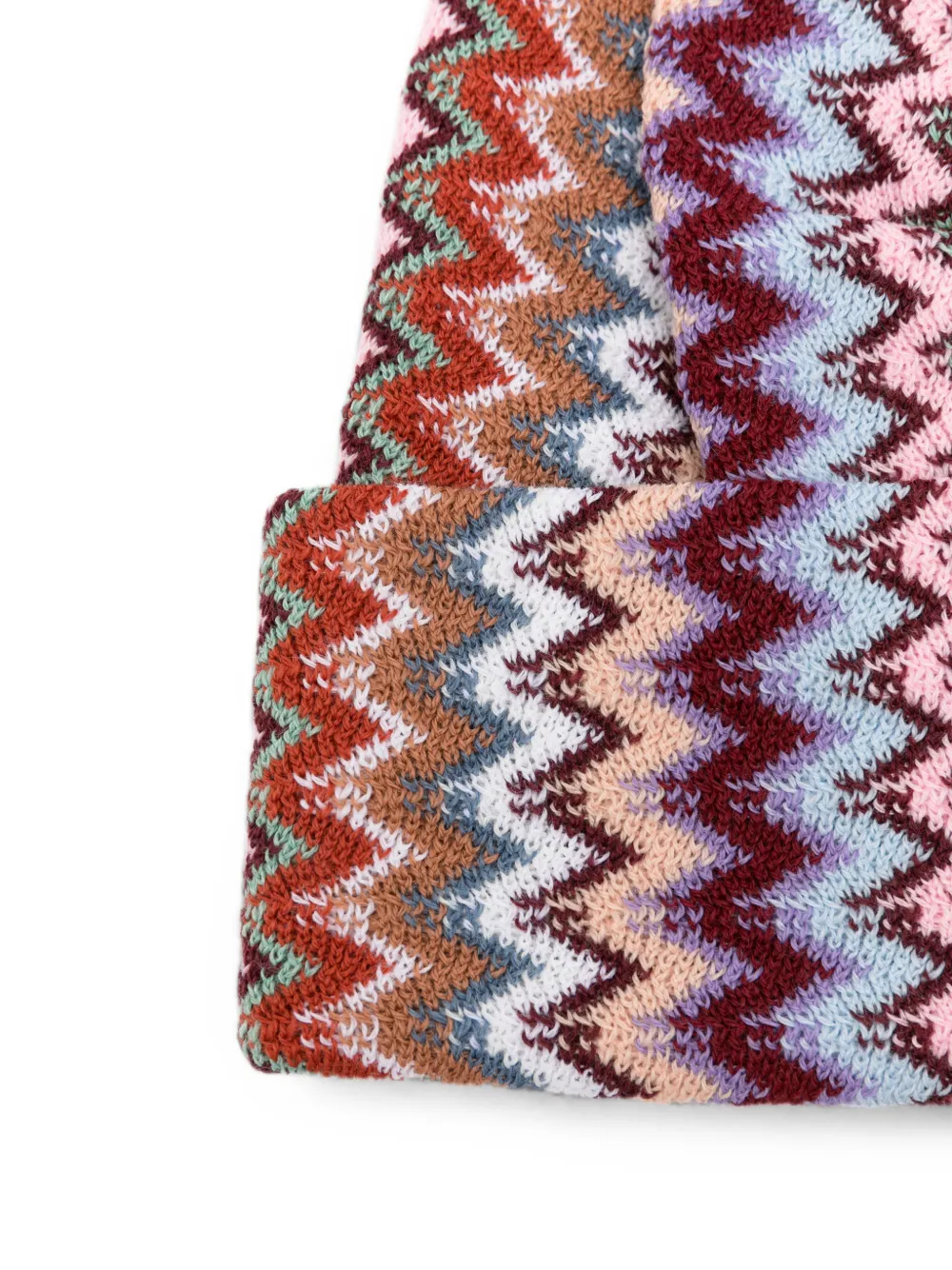 Missoni Gebreide muts met zigzag-patroon Rood