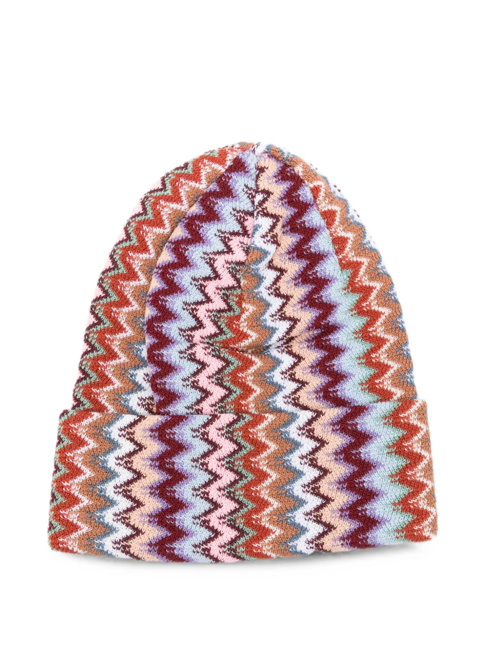 Missoni zigzag knit beanie hat - Rosso