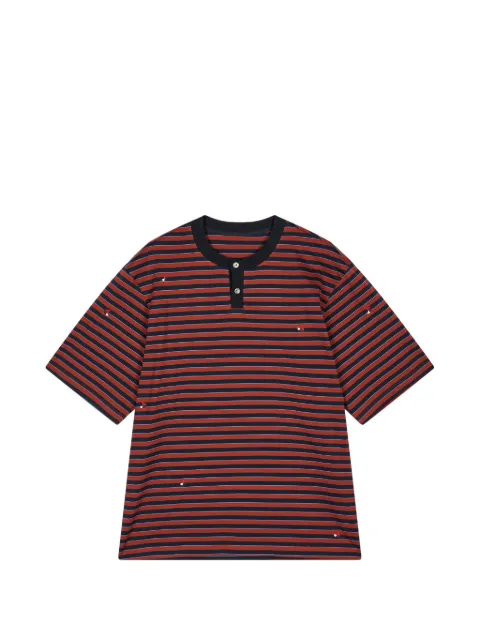 CROQUIS playera con velero bordado y motivo de rayas