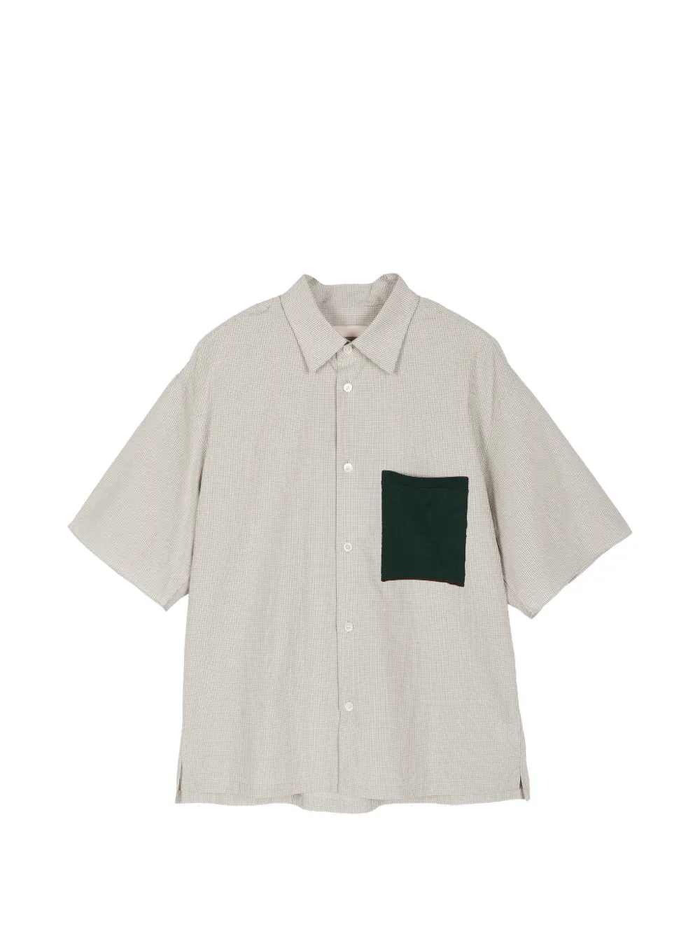 CROQUIS gingham-pattern contrast-pocket shirt