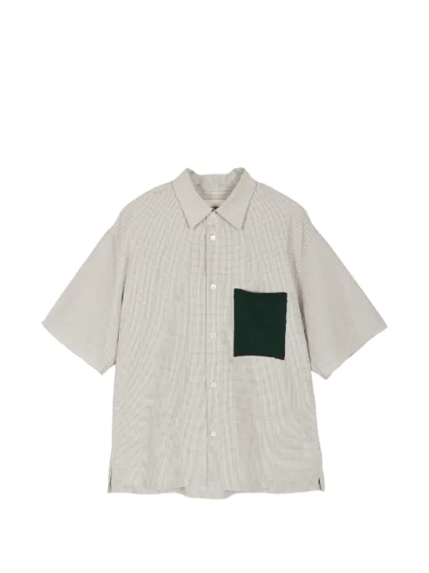 CROQUIS gingham-pattern contrast-pocket shirt