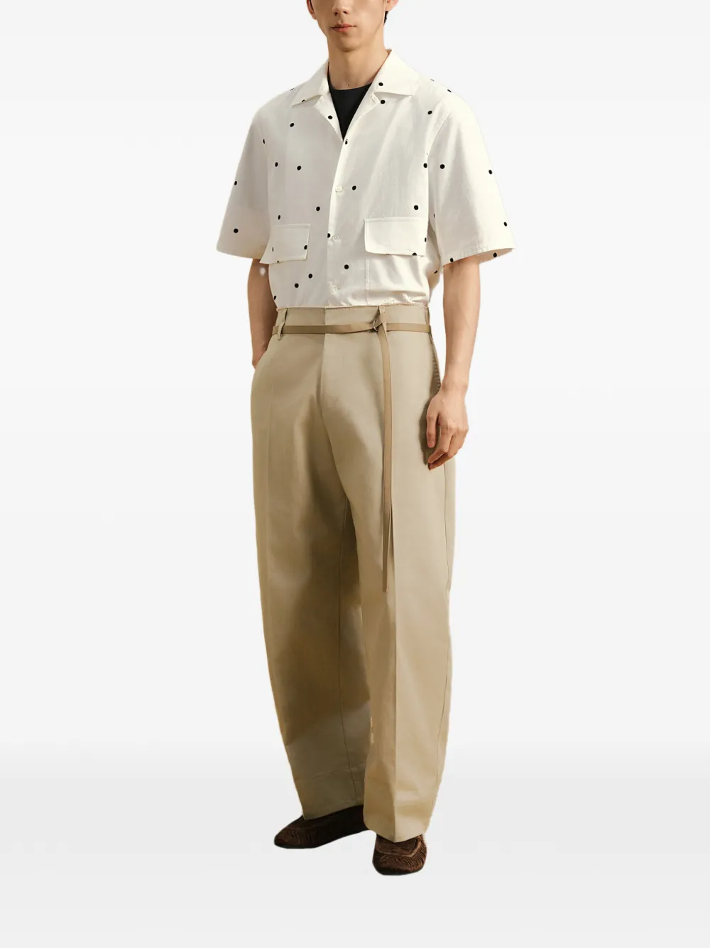 CROQUIS Straight broek Beige