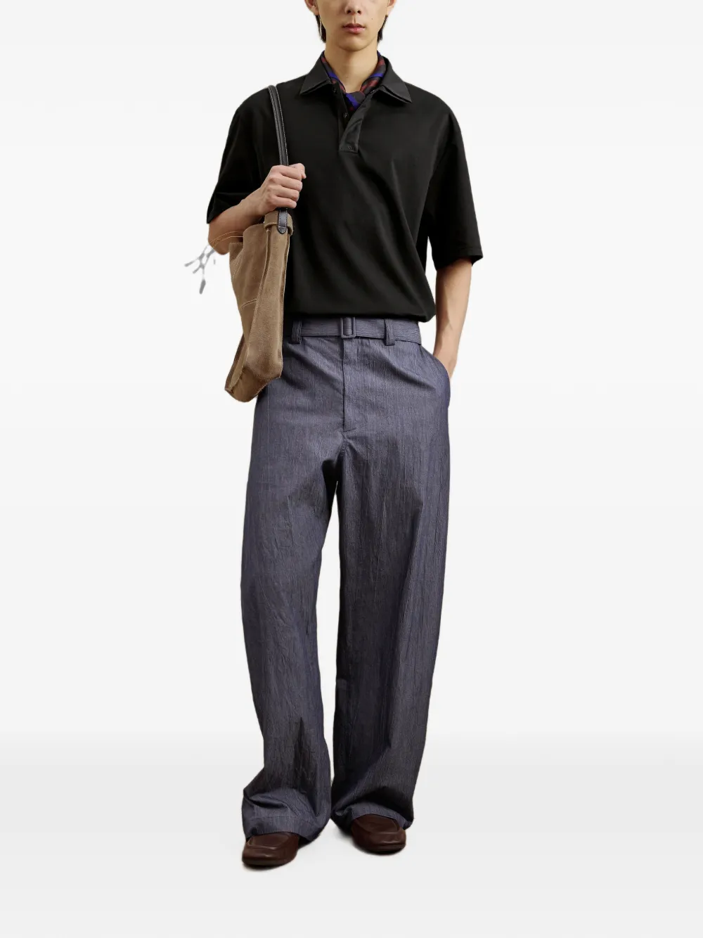 CROQUIS Broek met wijde pijpen Blauw
