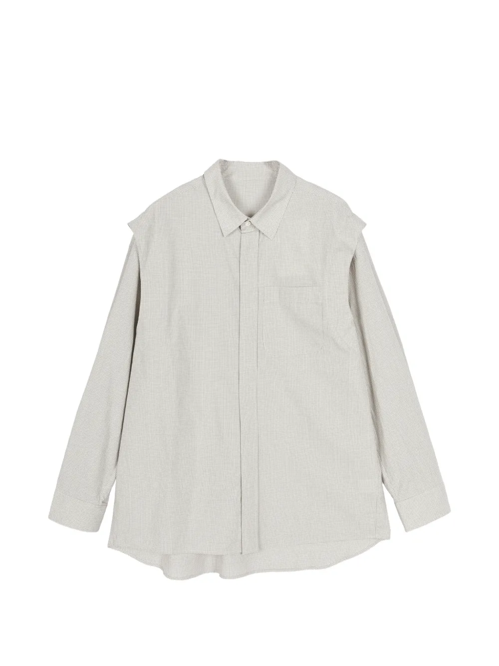 CROQUIS gingham-check shoulder-detail shirt