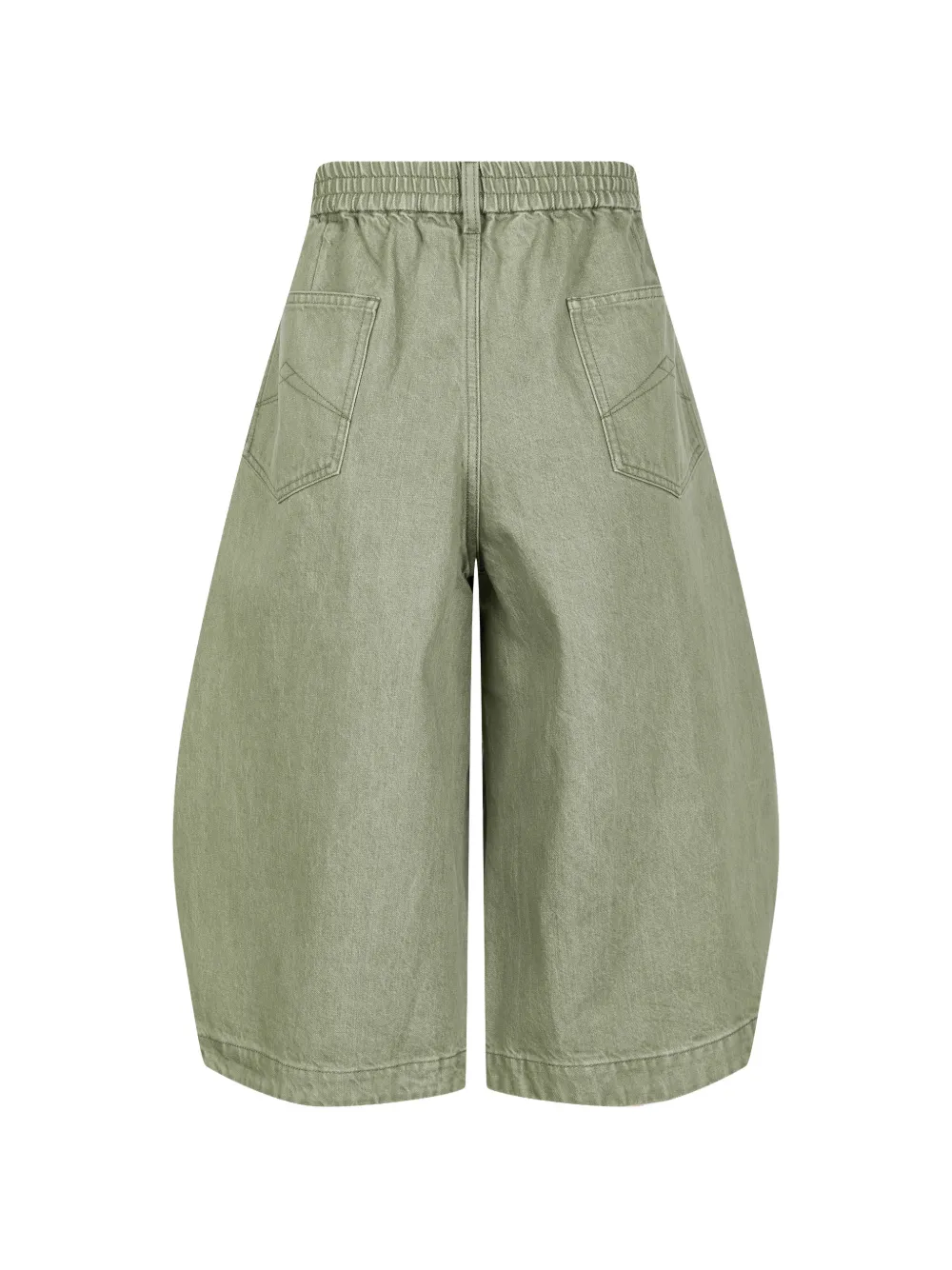 CROQUIS Cropped jeans met gewelfde pijpen Groen