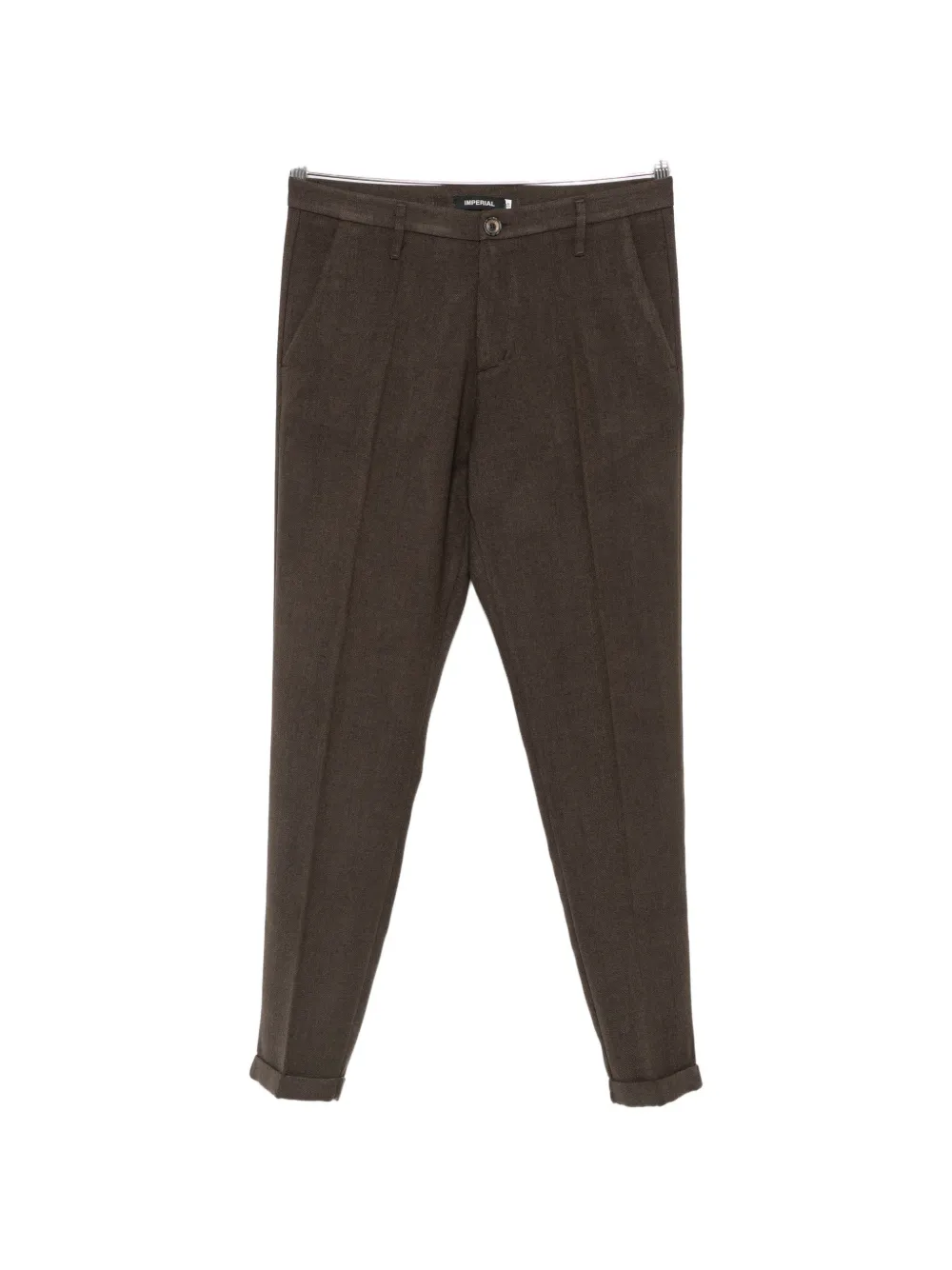 IMPERIAL herringbone-pattern tailored trousers - Braun