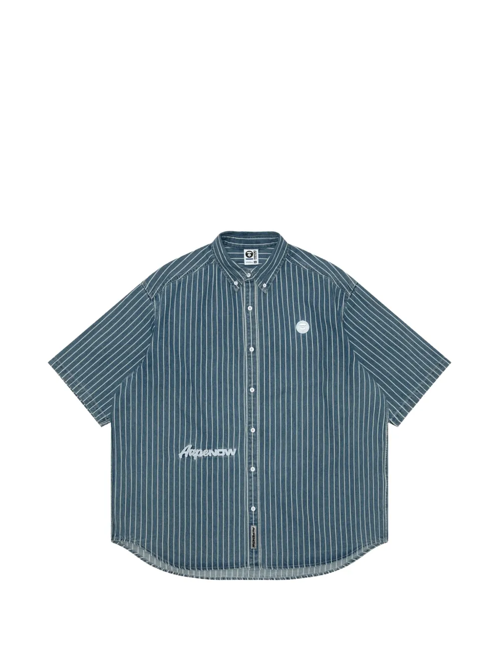 AAPE BY *A BATHING APE® AAPENOW logo-patch striped shirt