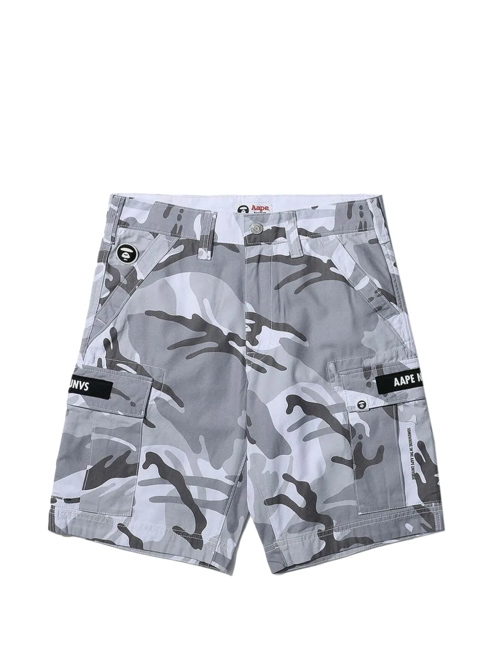 AAPE BY *A BATHING APE® Logo pocket camouflage-print logo-patch shorts · S