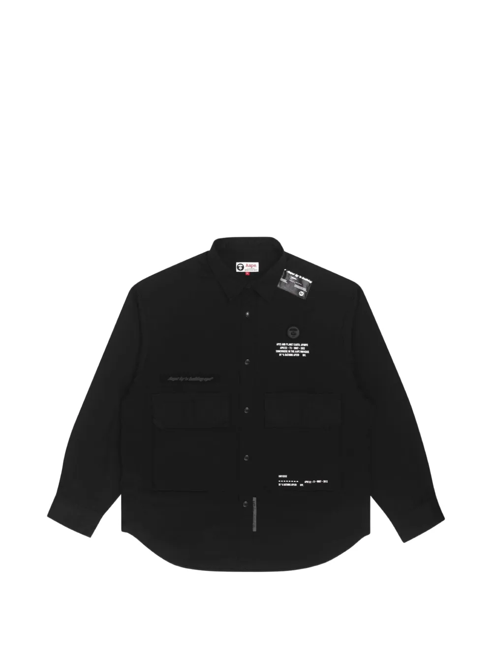 AAPE BY *A BATHING APE® Moonface logo-patch shirt · S