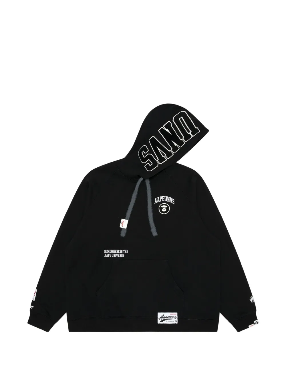 AAPE BY *A BATHING APE® Moonface embroidered raglan hoodie · M