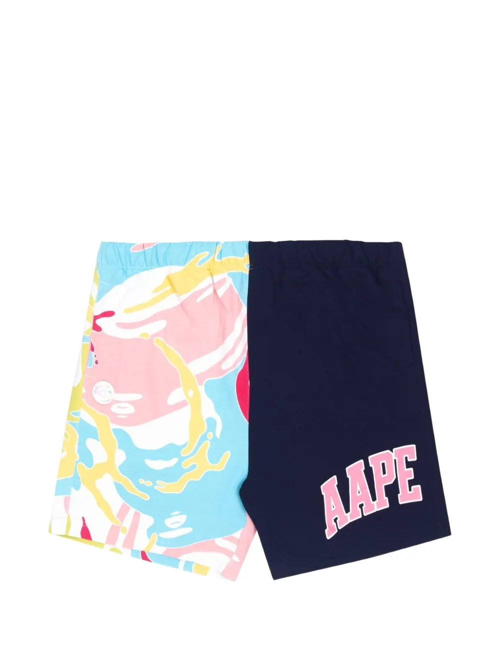 AAPE BY *A BATHING APE® Aape head logo panelled shorts · S