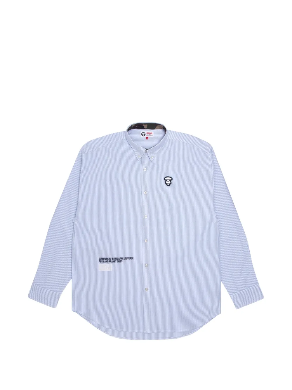 AAPE BY *A BATHING APE® striped button-down shirt