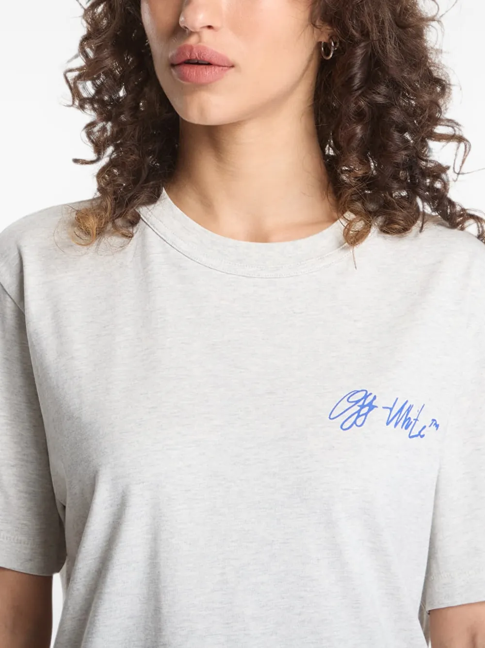 Off-White Arrows T-shirt met metalen bloemen Grijs