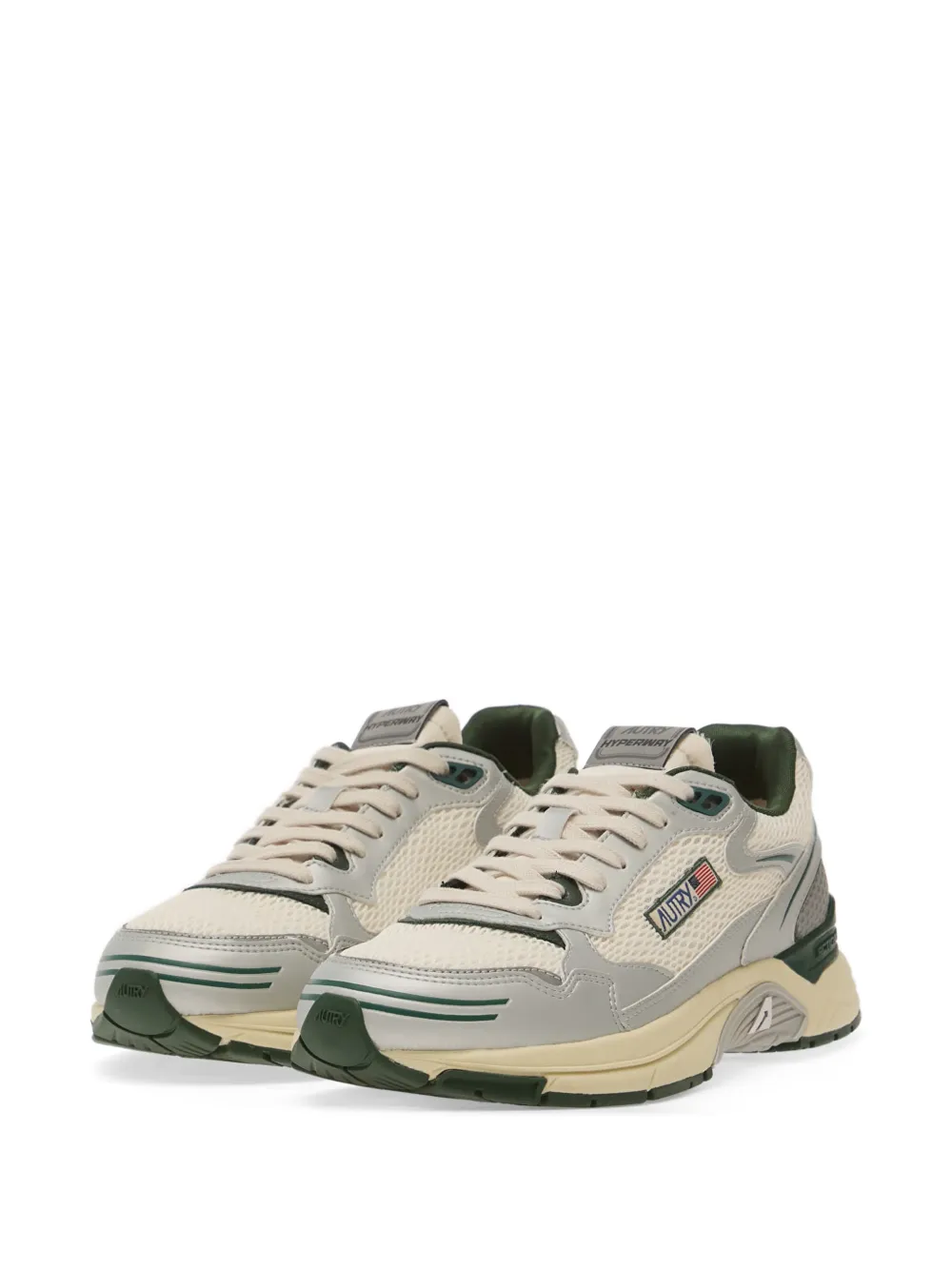 Autry Hyperway mesh-panel sneakers Beige