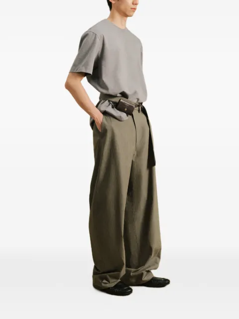 CROQUIS belted wide-leg trousers