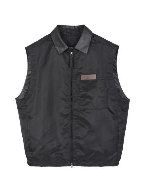 CROQUIS logo-patch zip-up gilet