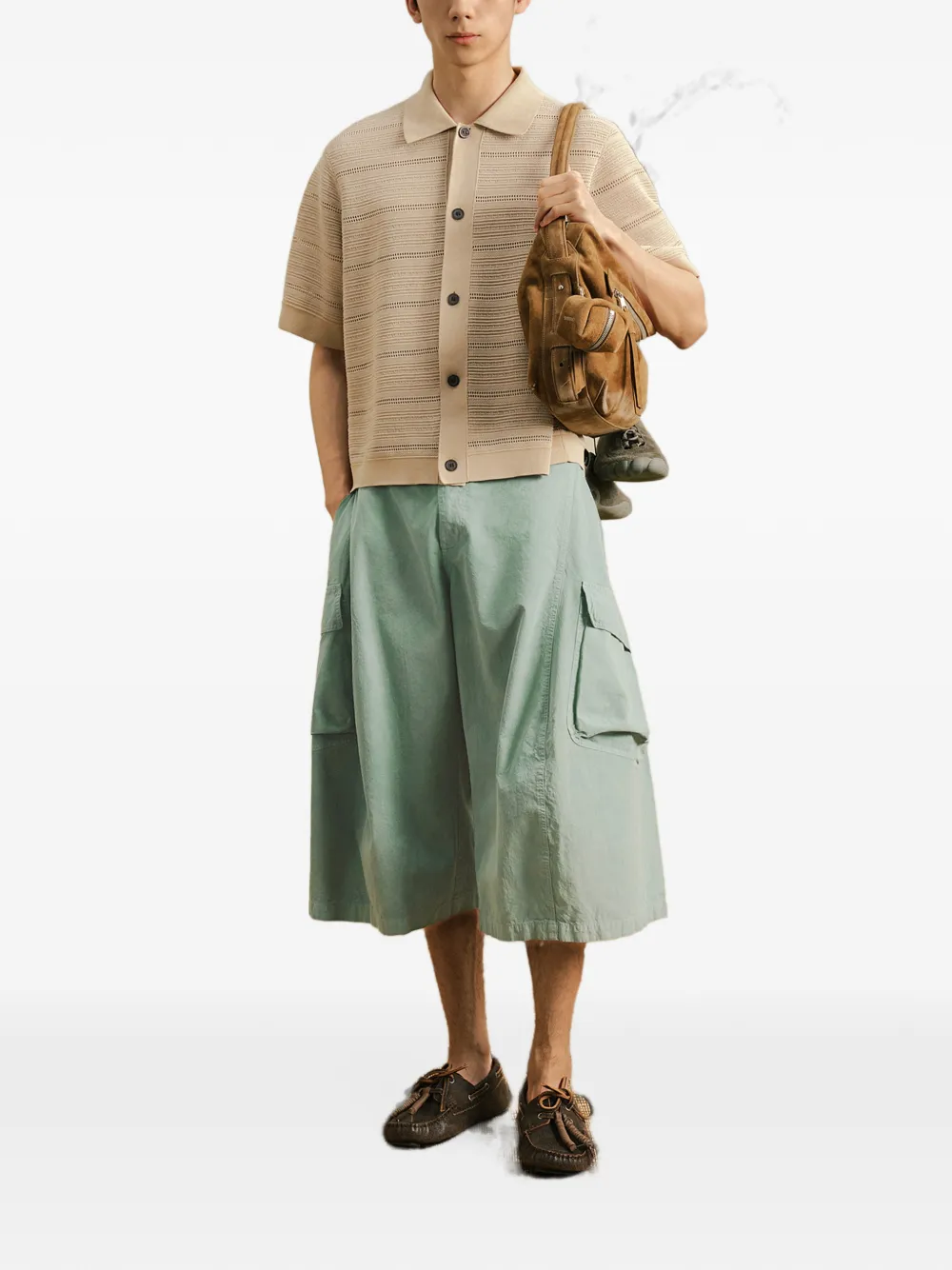 CROQUIS Ruimvallende cargo shorts Groen