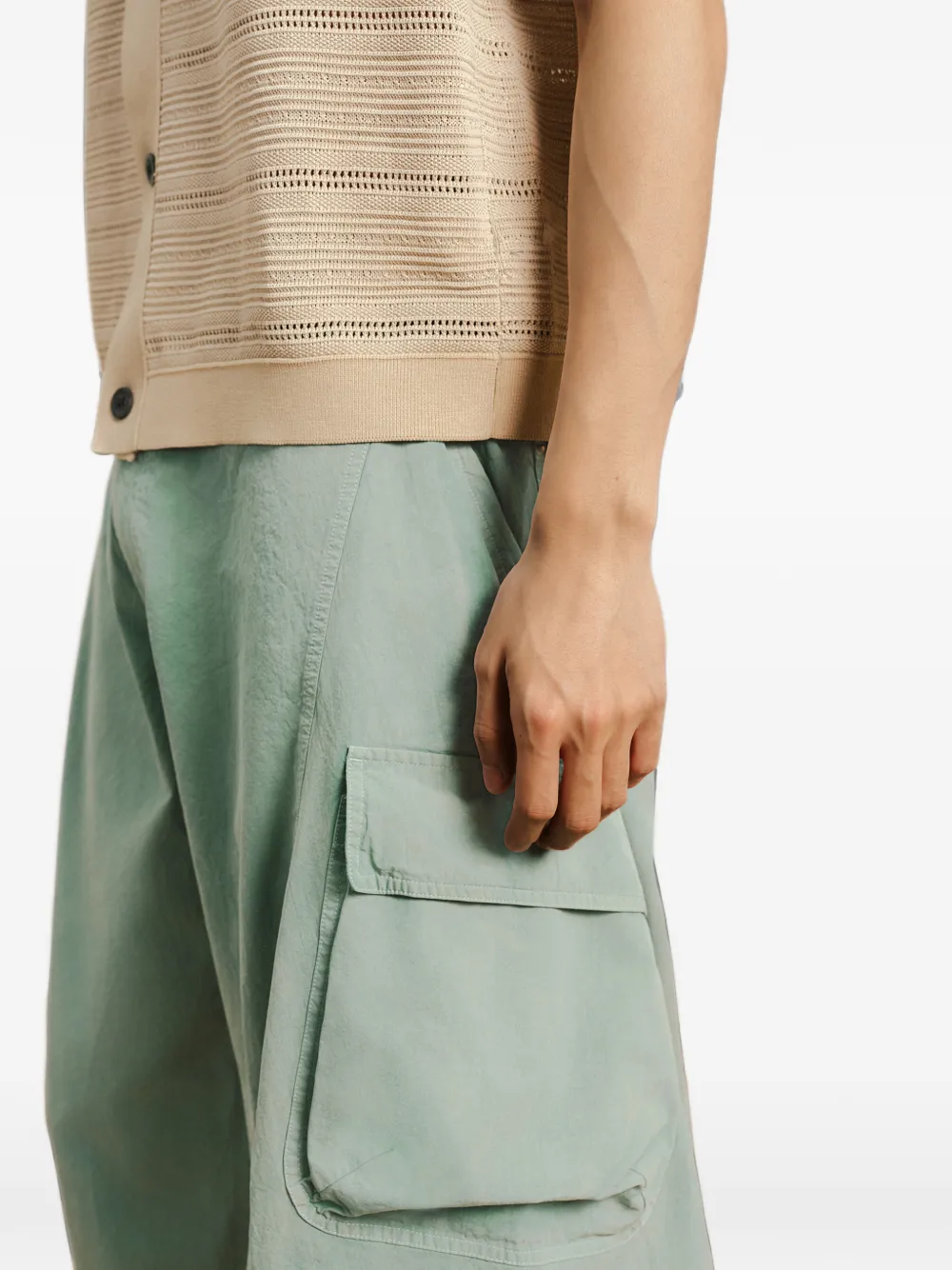CROQUIS Ruimvallende cargo shorts Groen