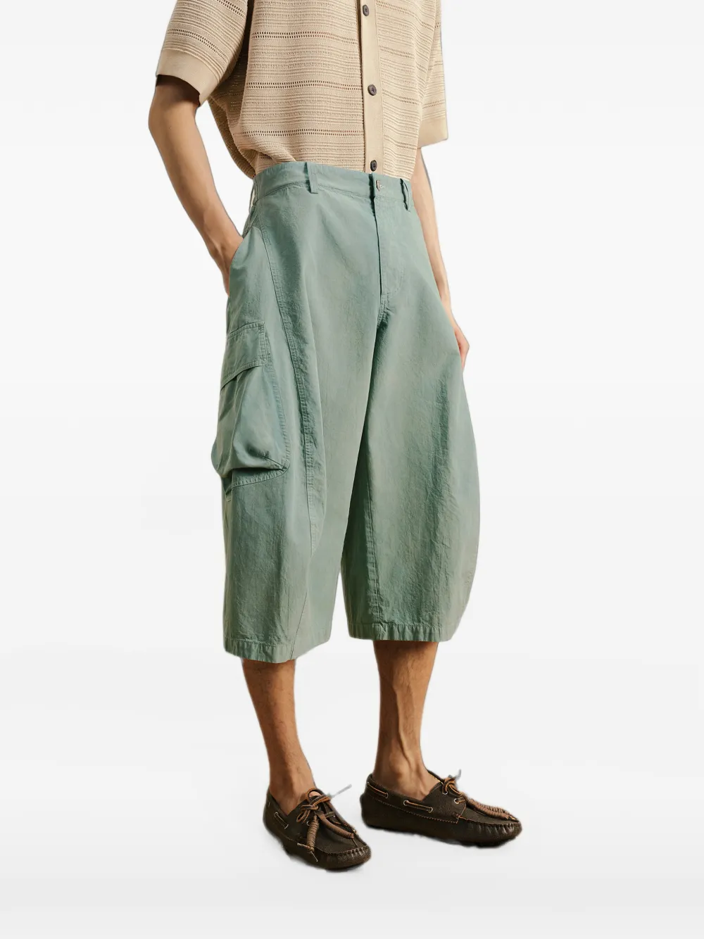CROQUIS Ruimvallende cargo shorts Groen
