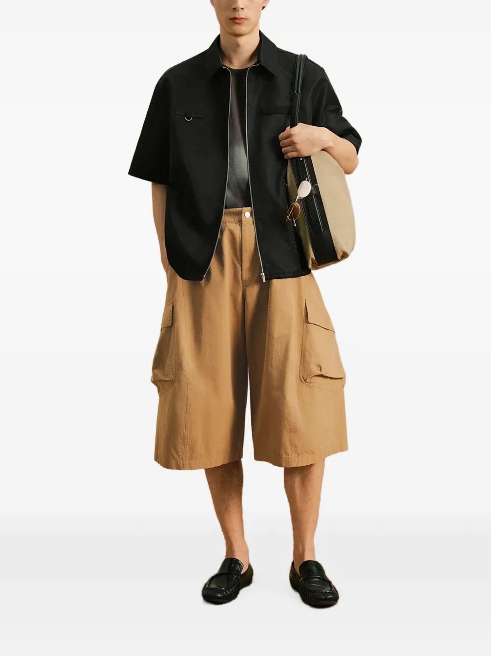 CROQUIS Ruimvallende cargo shorts Groen