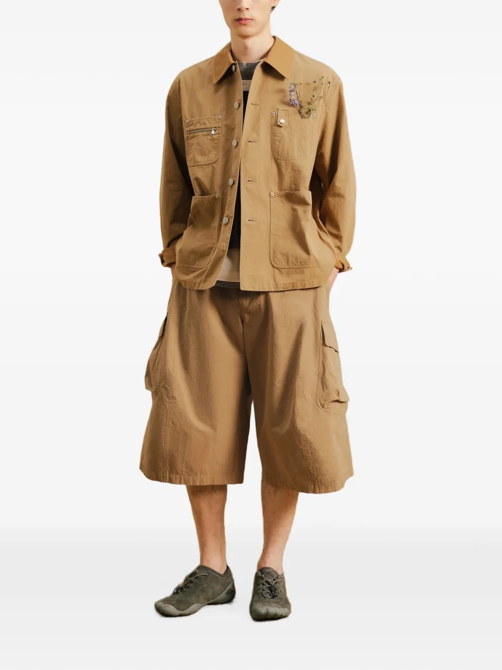 CROQUIS Ruimvallende cargo shorts Groen
