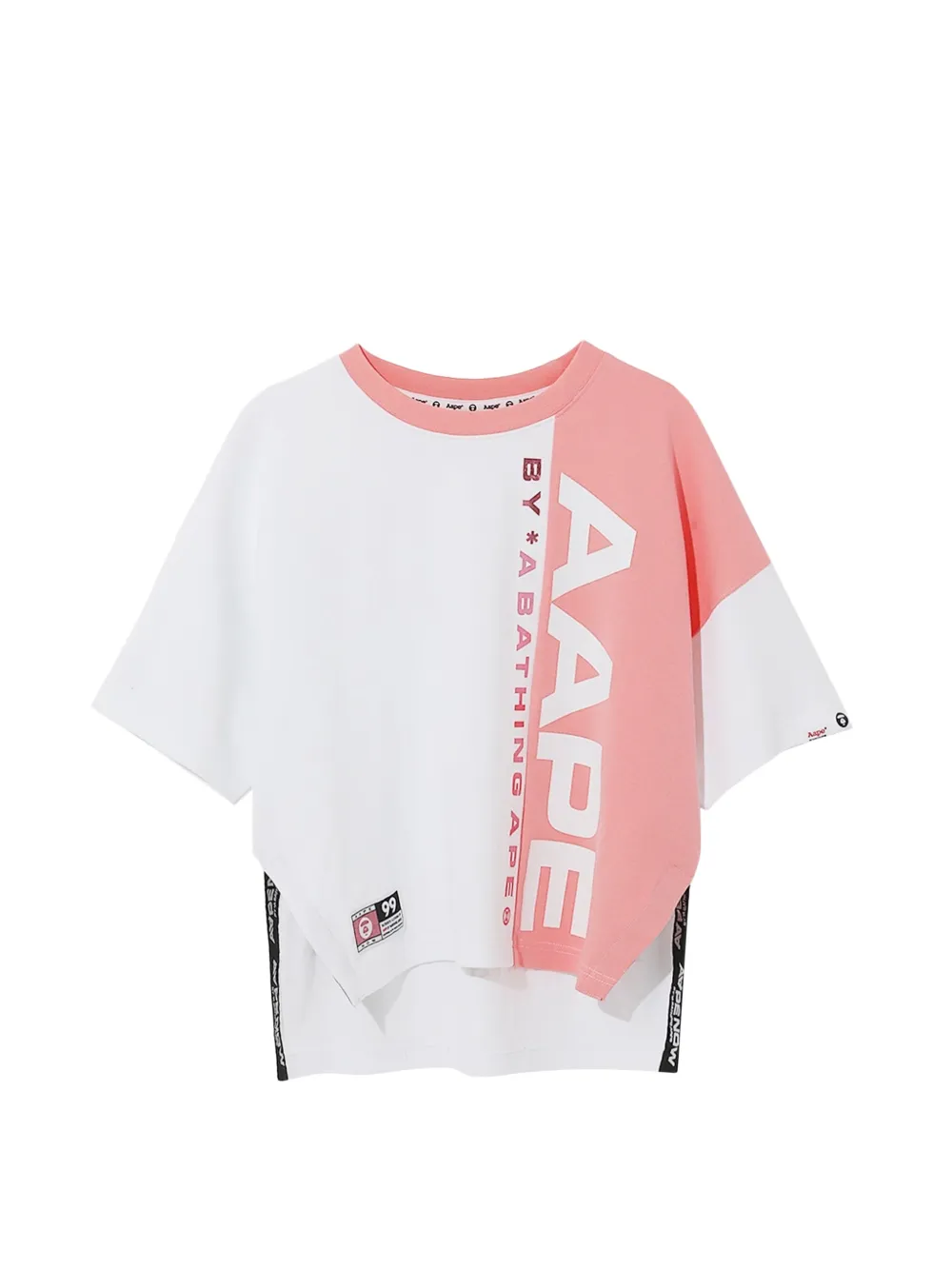 AAPE BY *A BATHING APE® colour-block logo-print T-shirt