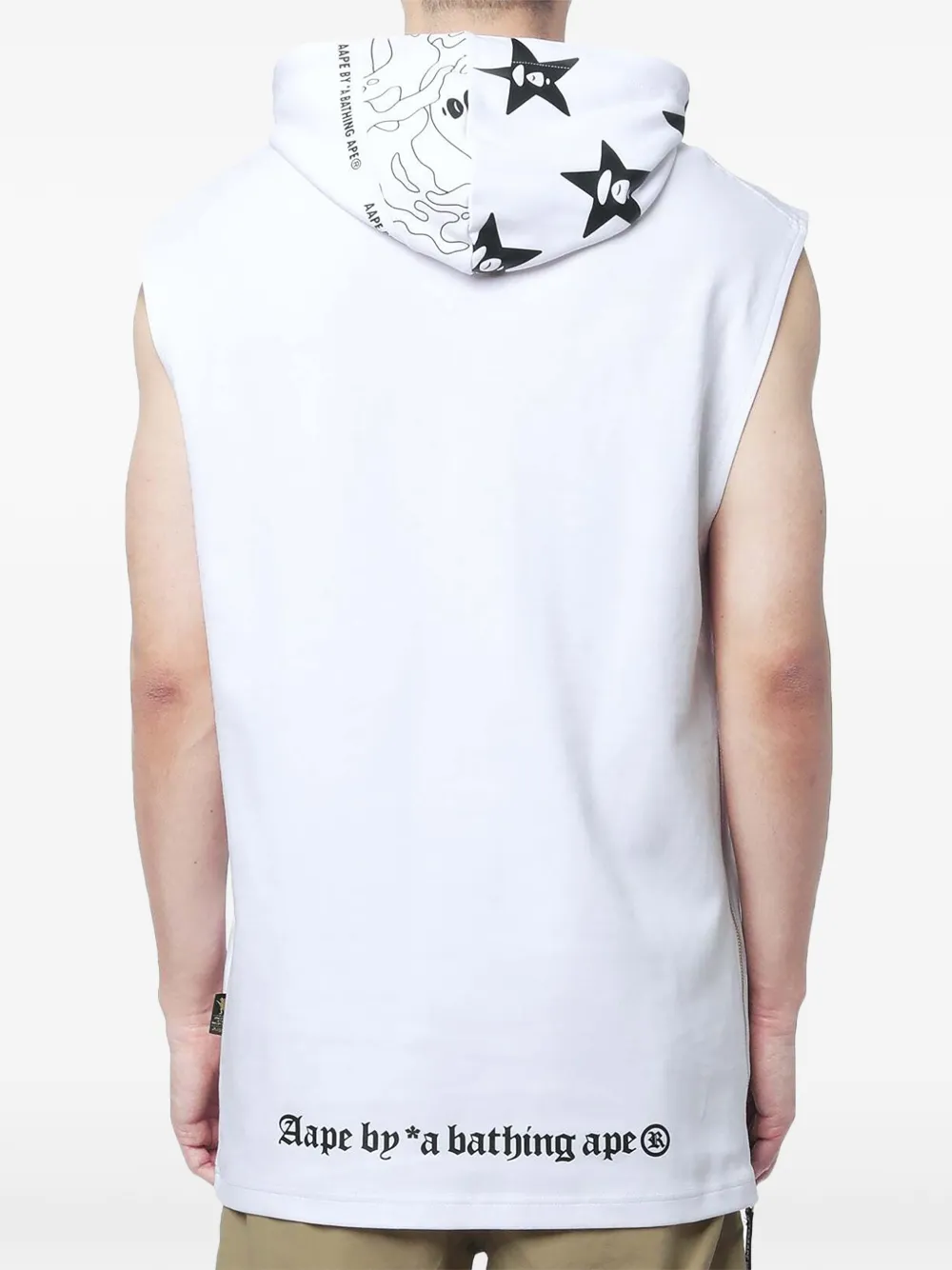 AAPE BY *A BATHING APE® Metallic Moonface sleeveless hoodie · S