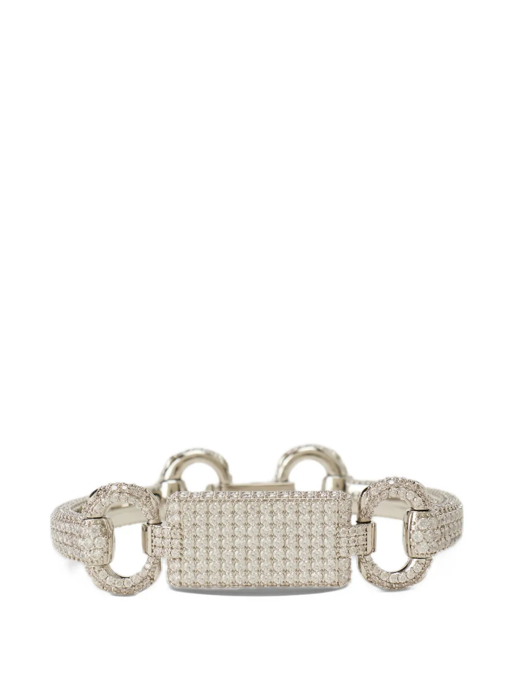Gucci Horsebit crystal bracelet - Argento