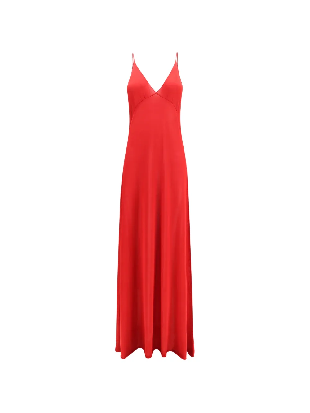 FENDI V-neck silk dress - Rosso