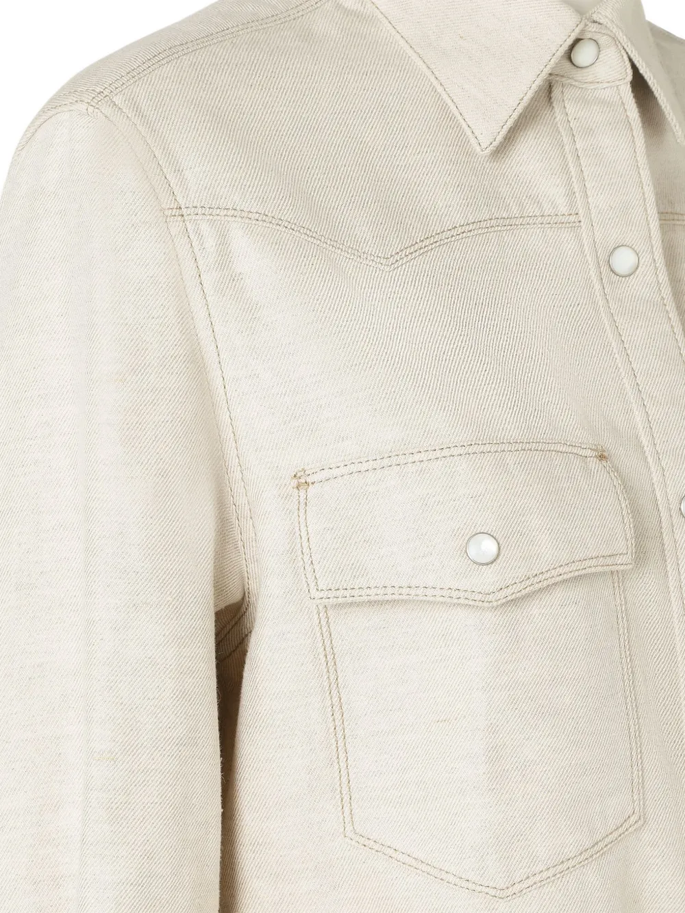 FENDI Selleria overhemd met Western-stijl Beige