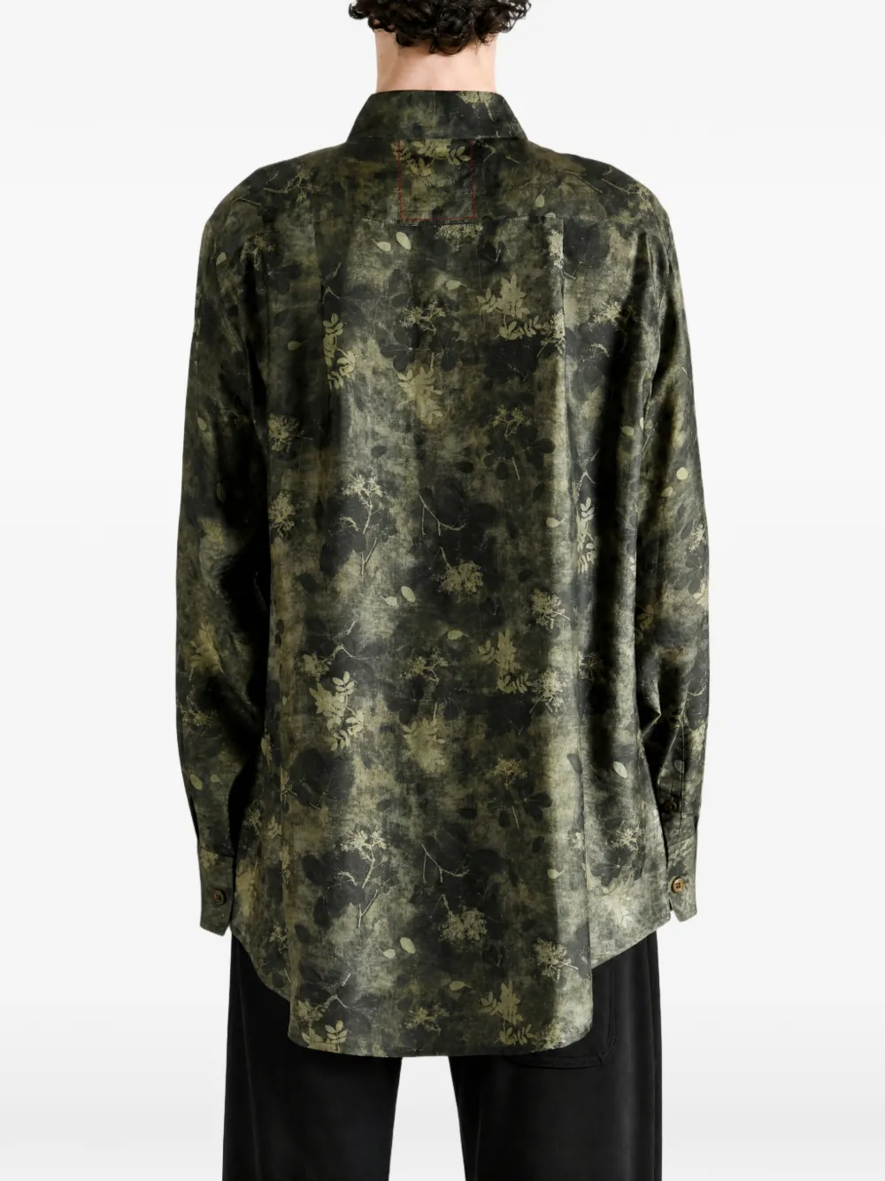 Uma Wang Overhemd met bloemenprint Groen