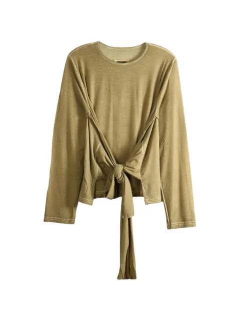Uma Wang front-tie long-sleeve top