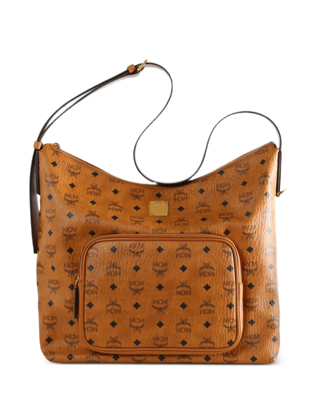 MCM Aren logo-print tote bag - Marrone