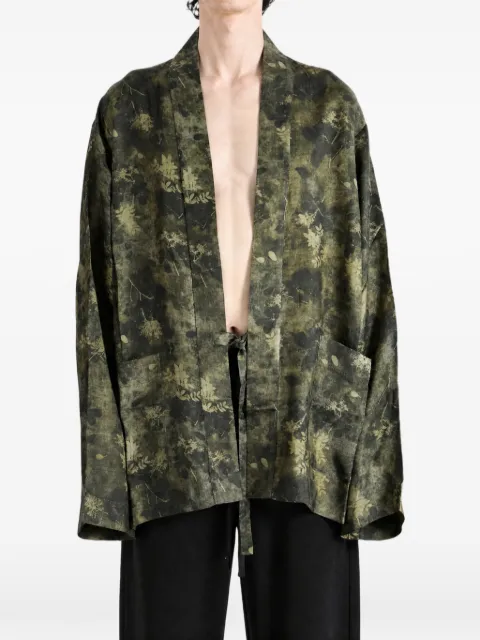 Uma Wang Khloe floral-print tie-fastening jacket