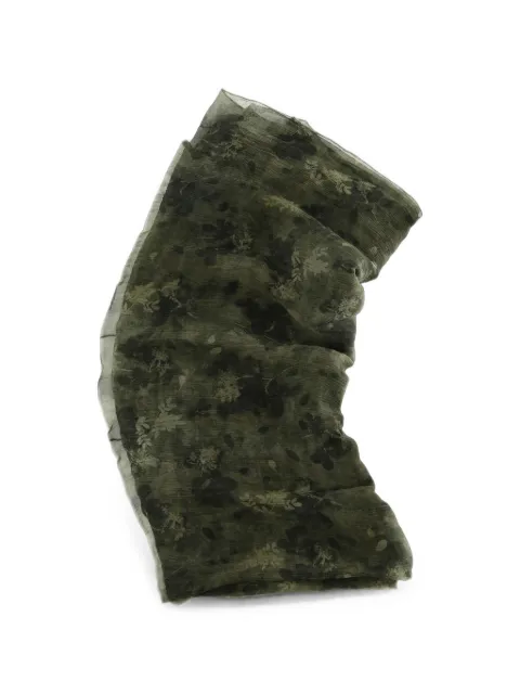 Uma Wang floral-print crinkled scarf