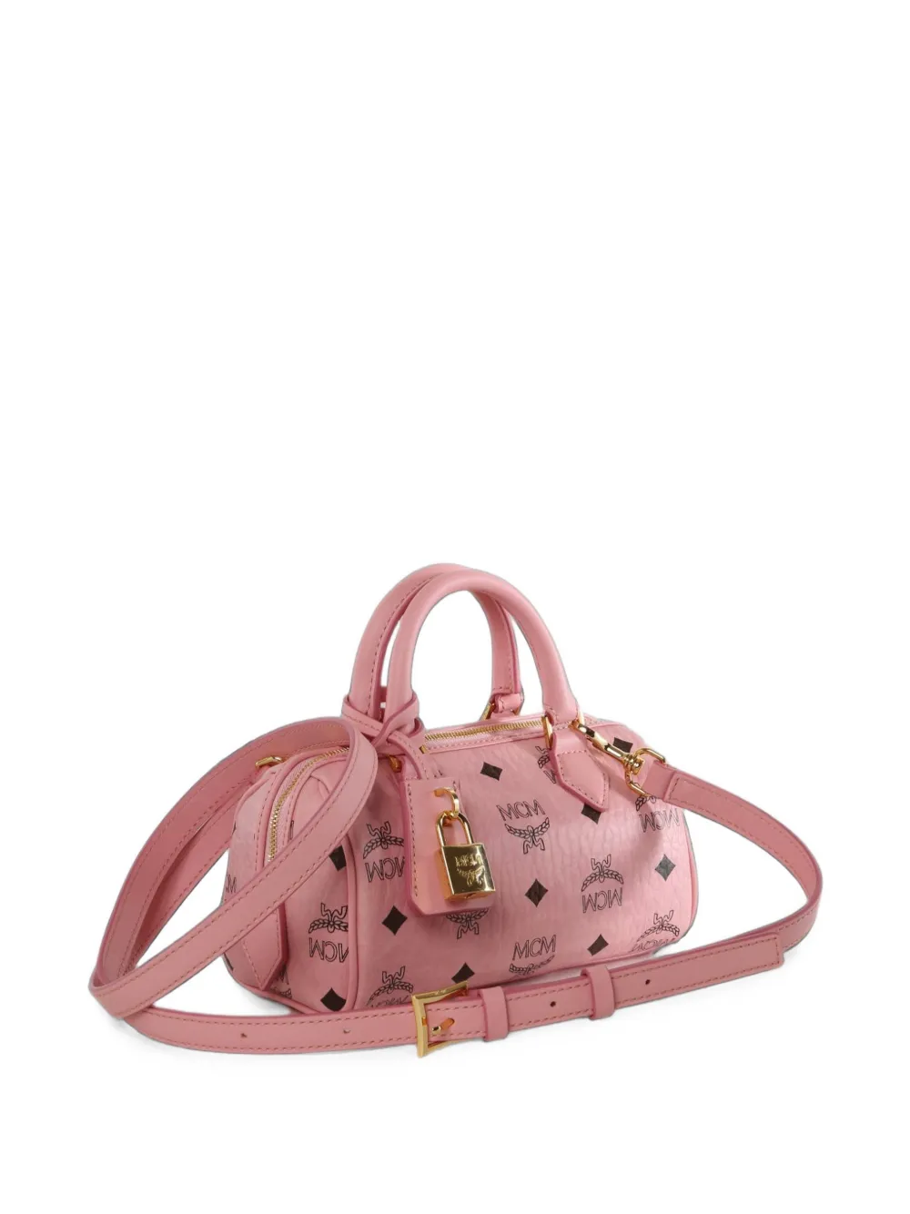 MCM Ella mini-shopper met hangslotdetail Roze