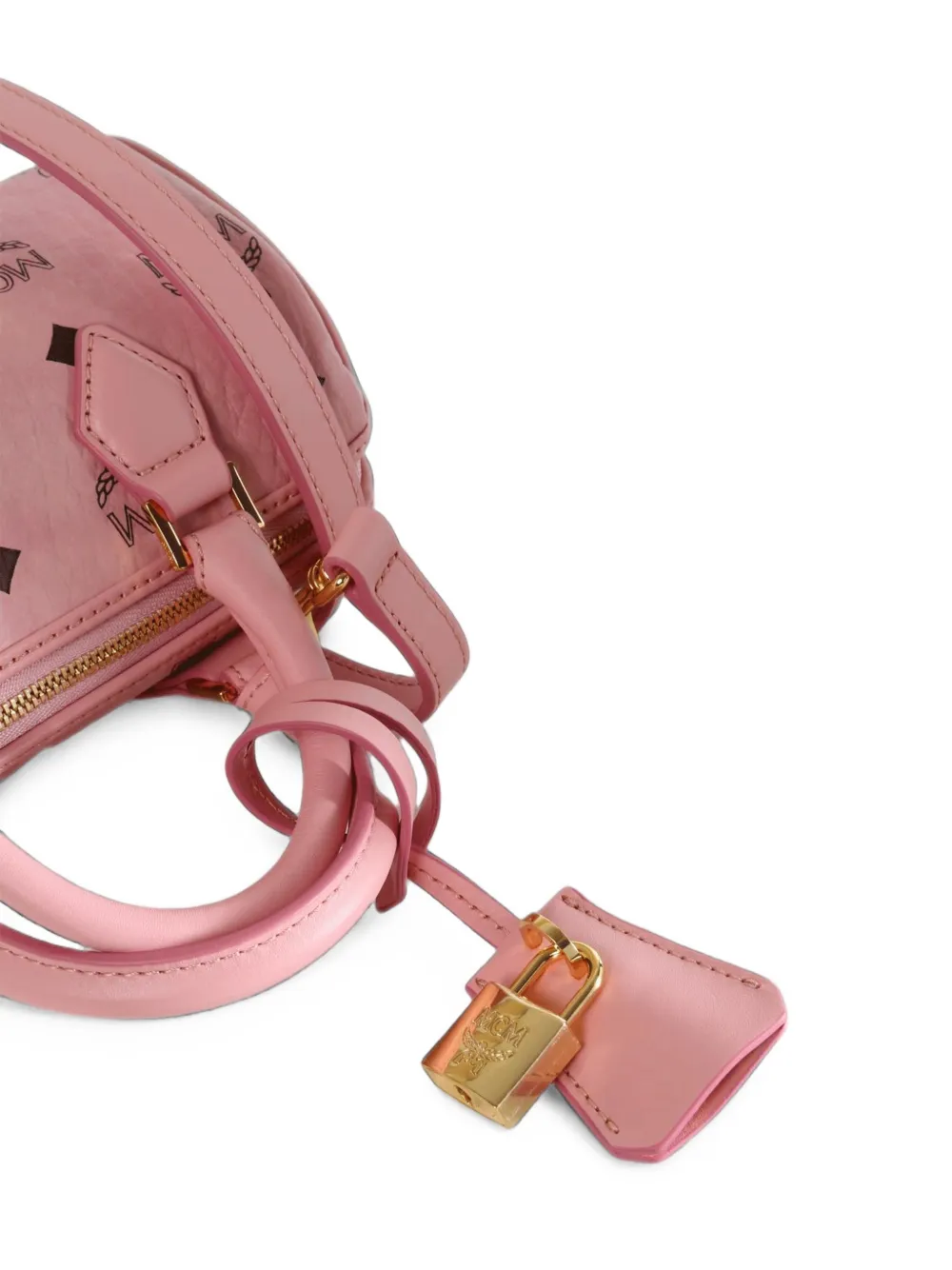 MCM Ella mini-shopper met hangslotdetail Roze
