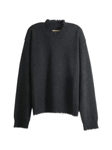 Uma Wang distressed-effect long-sleeve sweater
