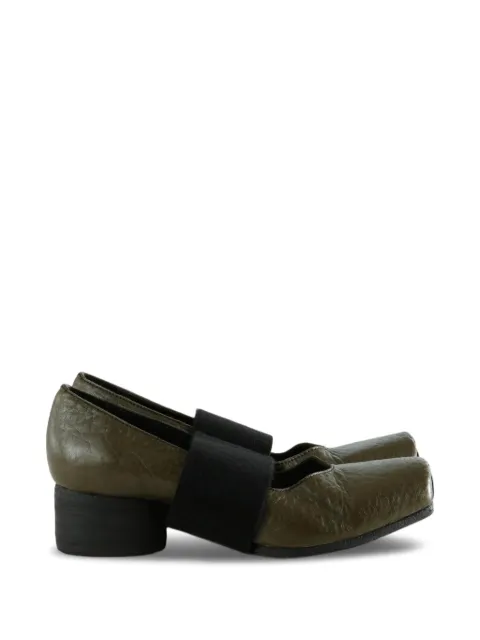 Uma Wang elasticated-strap square-toe ballet flats
