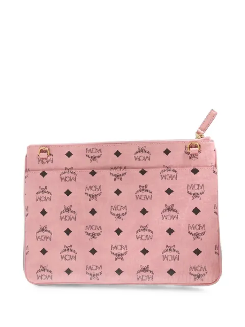 MCM medium Visetos monogram-print zipped messenger bag