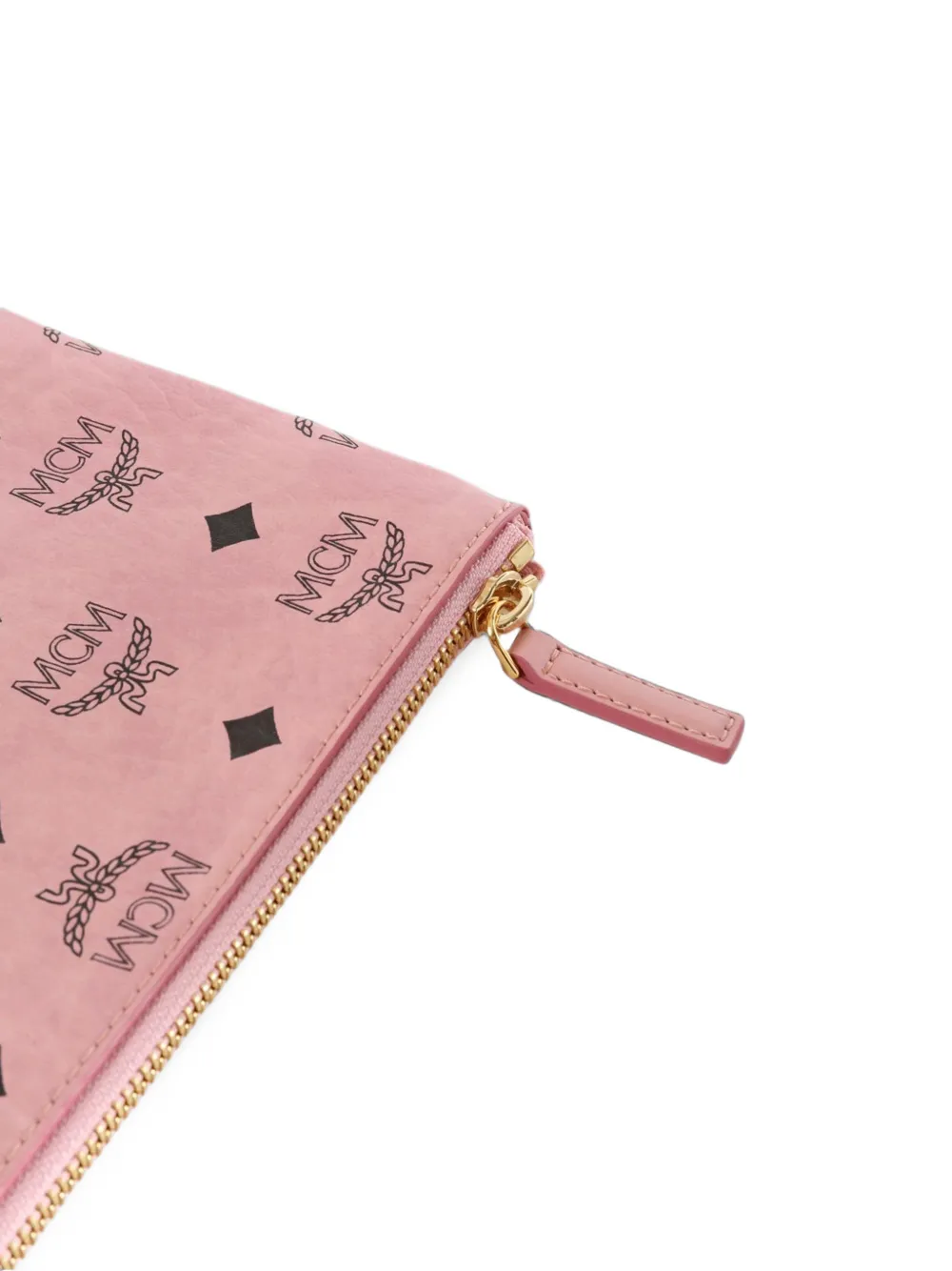 MCM Medium Visetos messengertas met monogram-print en rits Roze