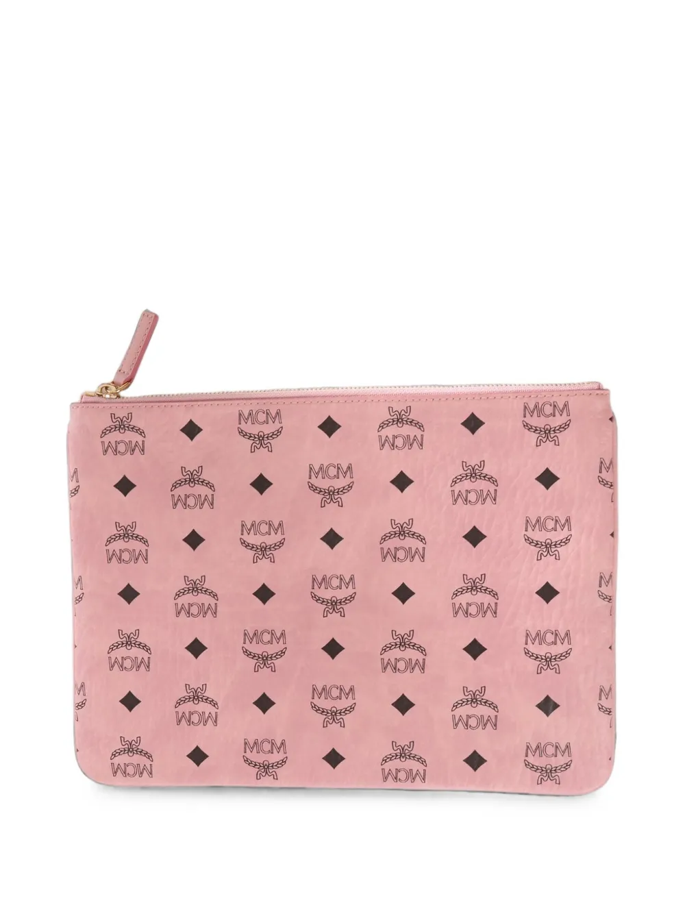 MCM Medium Visetos messengertas met monogram-print en rits Roze