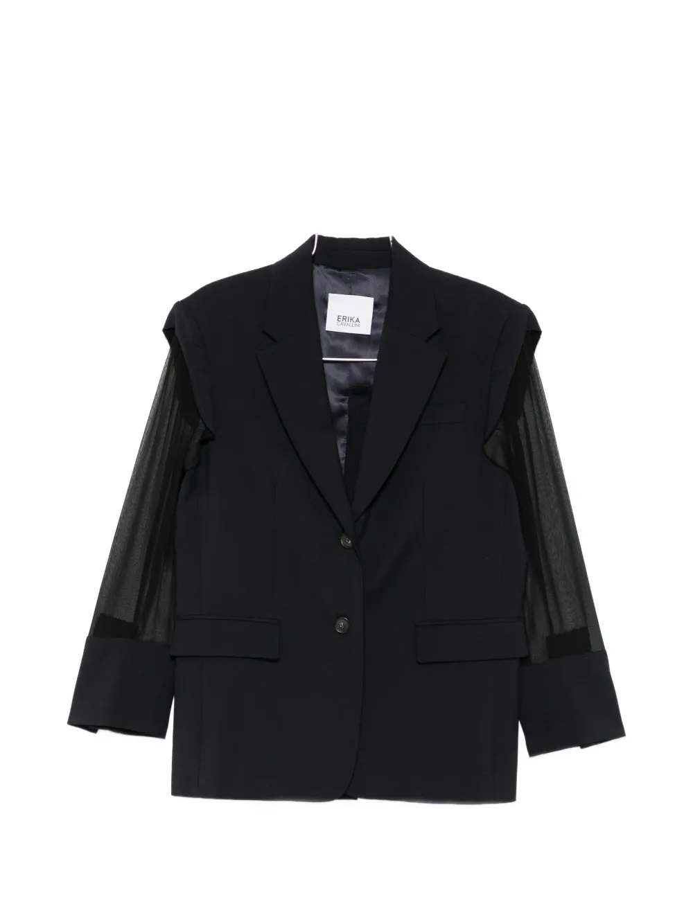 Erika Cavallini sheer-sleeve blazer