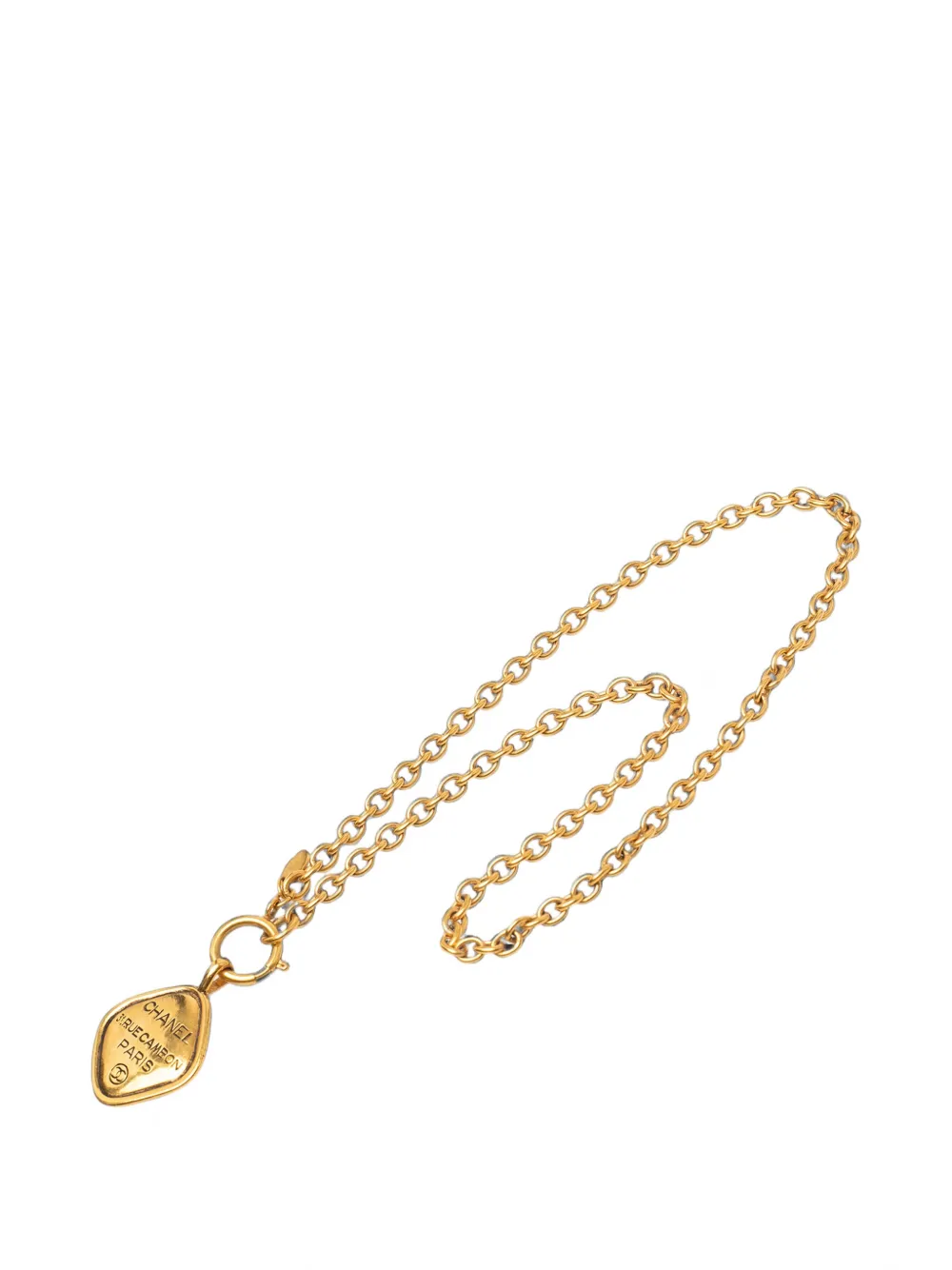 CHANEL Pre-Owned 1970-1980 vergoldete Halskette mit 31 Rue Cambon-Anhänger