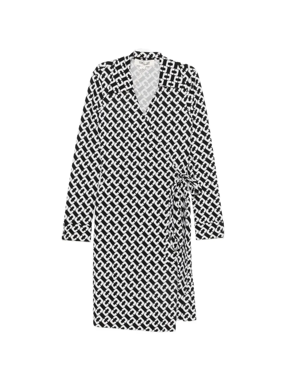 DVF Diane von Furstenberg New Jeanne chain-link wrap dress - Nero