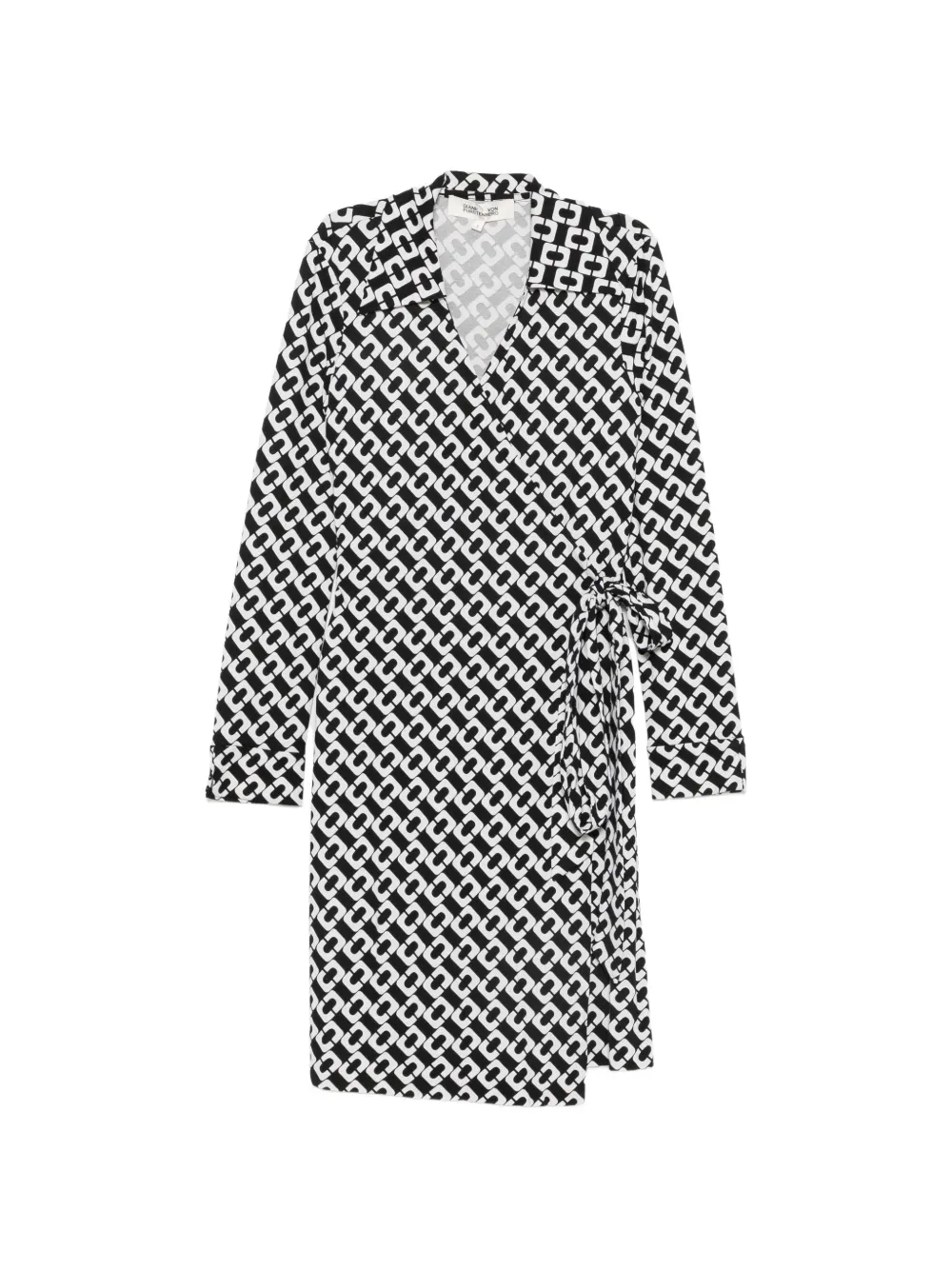 DVF Diane von Furstenberg New Jeanne chain-link wrap dress - Nero