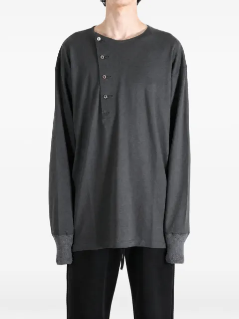 TAIGA TAKAHASHI asymmetric button-fastening T-shirt